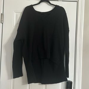 High low black womens sweater large